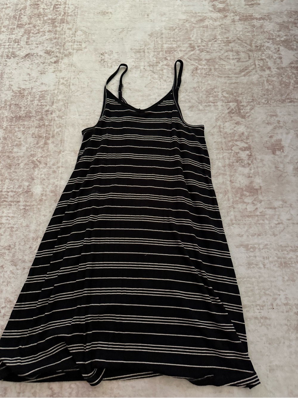 Mossimo Supply Co. Black and White Striped Crisscross Ribbed Tank dress